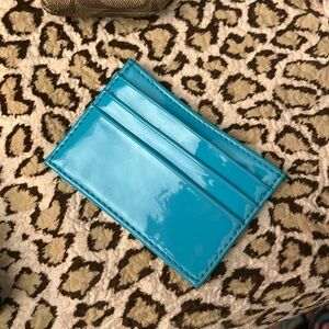 🐾 4 for $20 Turquoise card case in patent